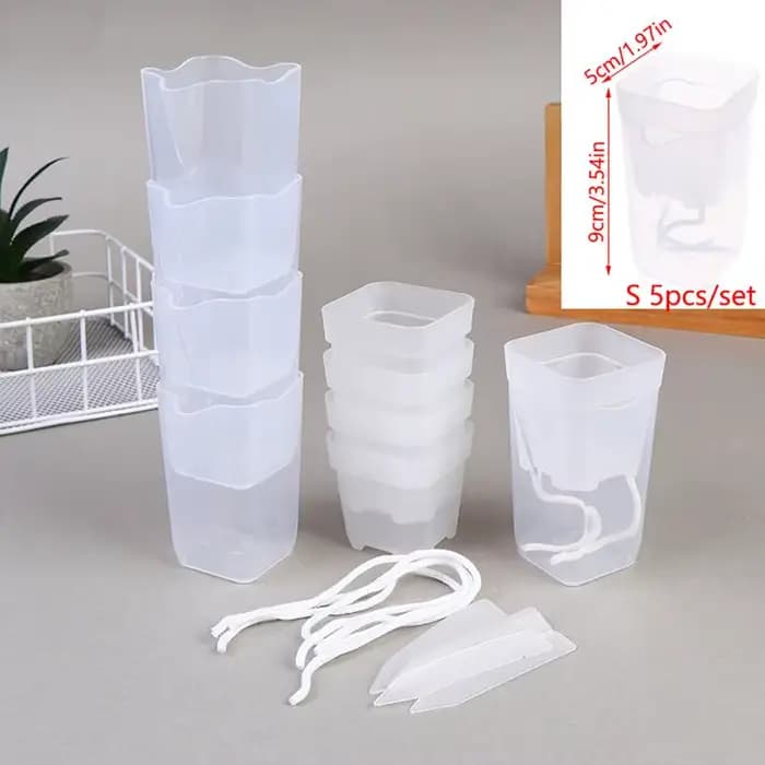 【ZYAL-1】5 pots à plantes auto-arrosants pour plantes, pots à fleurs à double couche avec réservoir à