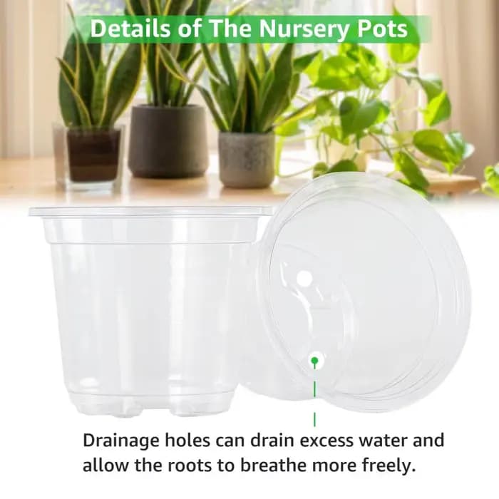 30 ensembles de Pots de pépinière avec dôme d'humidité, Pots de pépinière transparents de 4 pouces (