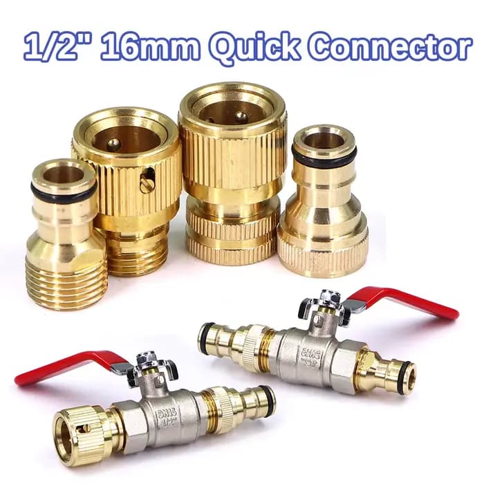 Adaptateur de tuyau à boule en laiton, connecteur rapide pour tube d'arrosage, rallonge de couplage,