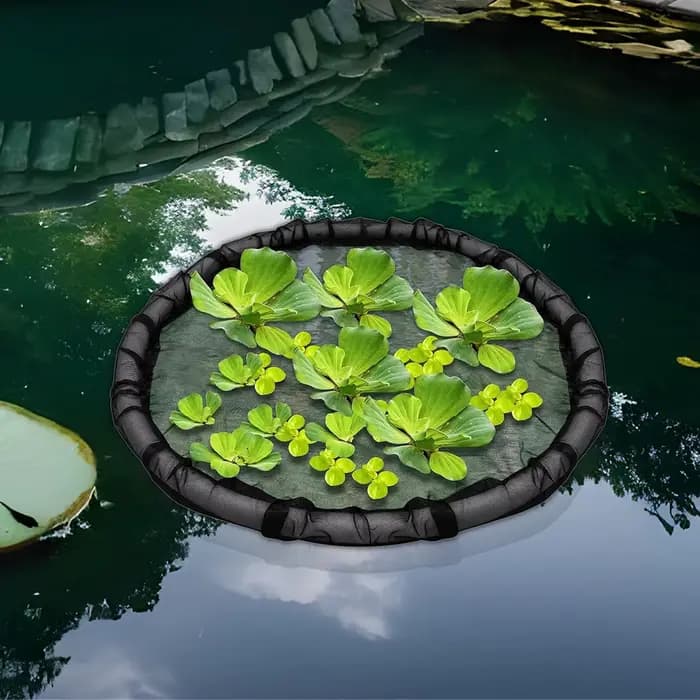 Protecteur de plantes pour île flottante, pot de plantation flottant avec filet à mailles fines de 1