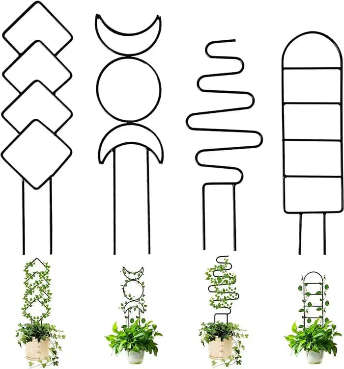 Cadre d'escalade en métal pour plantes, feuilles de fleurs, anciers de support en fer, pot de plante