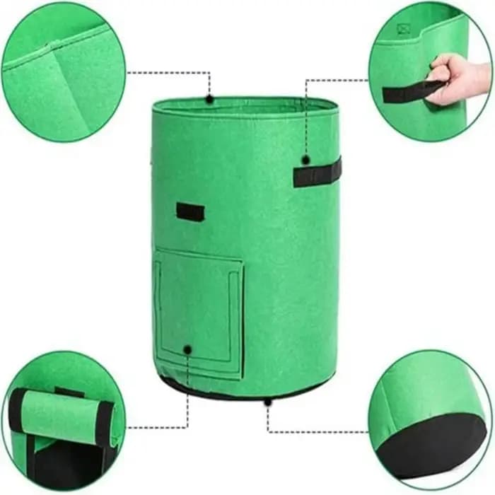Sacs de culture de plantes en feutre, 2 tailles, tissu non tissé, pot de pommes de terre de jardin, 