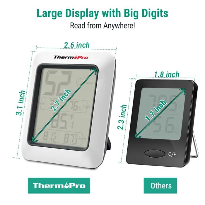 Thermopro TP50 thermomètre numérique hygromètre intérieur électronique environnement chambre thermom