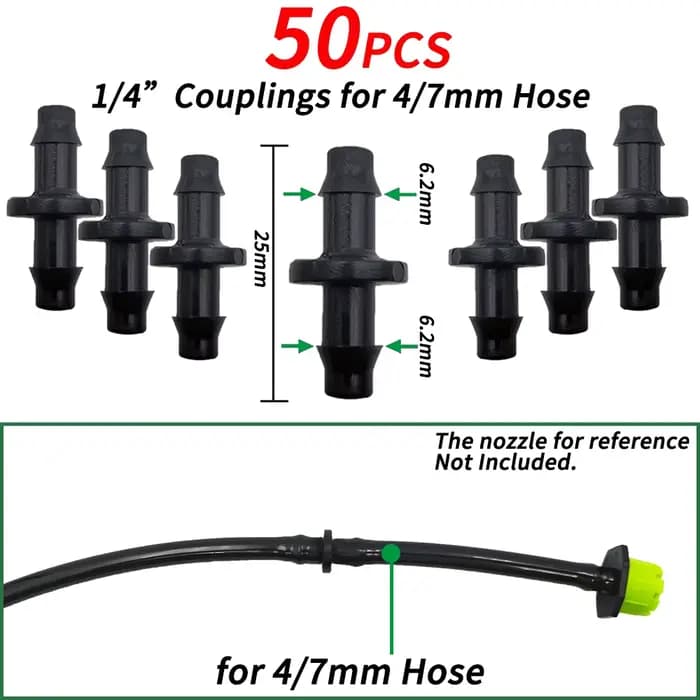 OASIS 1/4 ''3/8'' 3/4 ''1'' connecteur de couplage barbelé d'eau de jardin DN16 DN20 DN25 adaptateur