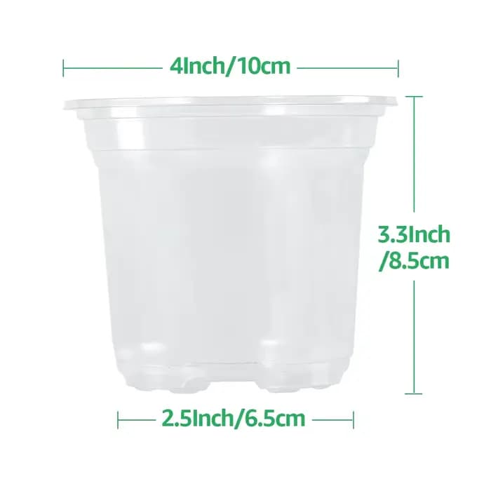 30 ensembles de Pots de pépinière avec dôme d'humidité, Pots de pépinière transparents de 4 pouces (