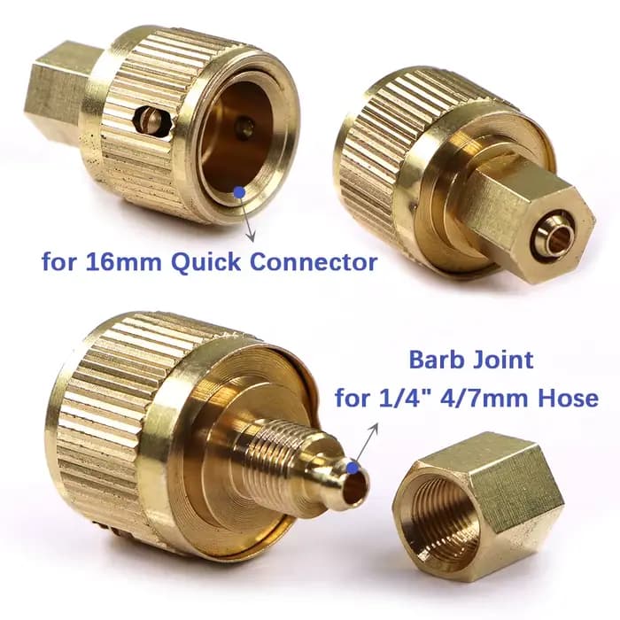 Adaptateur de Tuyau d'Arrosage de Jardin en Laiton, Connecteur Rapide, Raccord d'Irrigation, Rallong