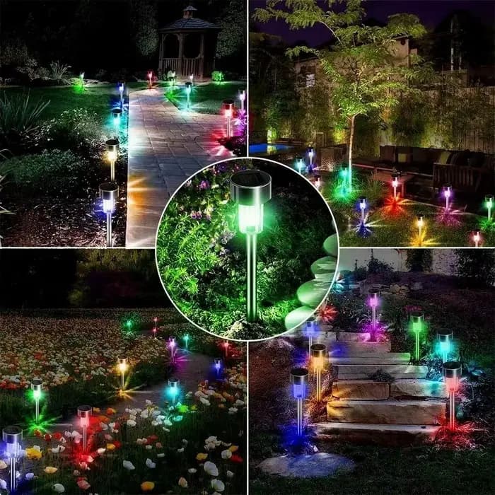 10 pièces lumières solaires lampe de jardin extérieure à énergie solaire étanche paysage chemin lumi