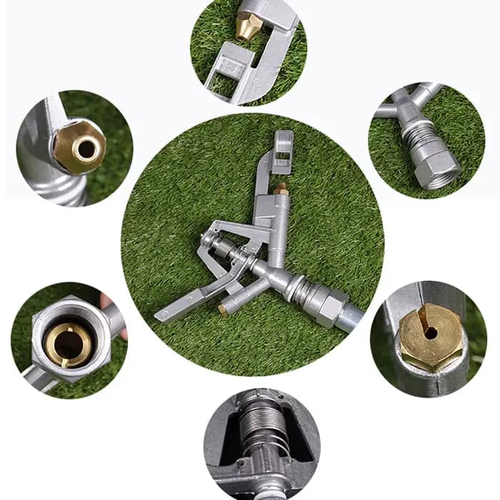 Bras à bascule rotatif en alliage de Zinc 1 "(DN25), buse métallique rotative, arroseur d'arrosage p