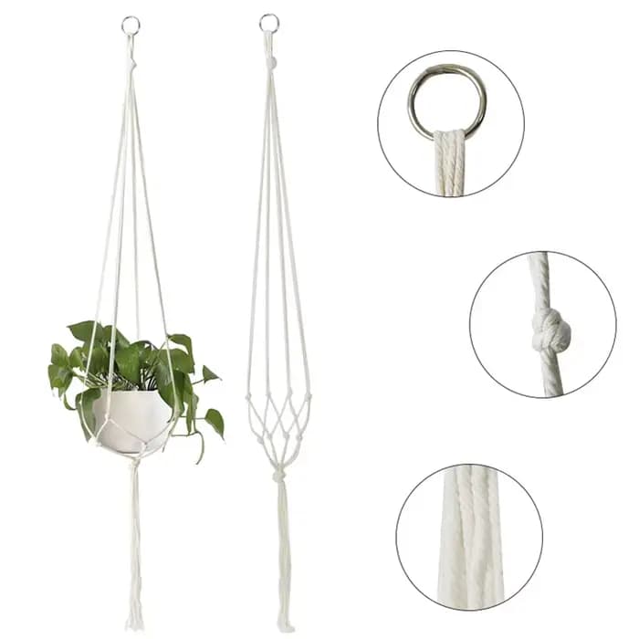 Panier suspendu de plantes en macramé fait à la main, support de Pots de fleurs, décoration suspendu