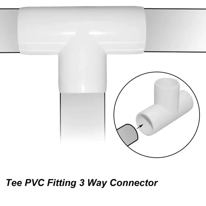 Raccord en PVC en T, 5 pièces, 20/25/32/40/50mm, connecteur à 3 voies en forme de T, pour la maison,