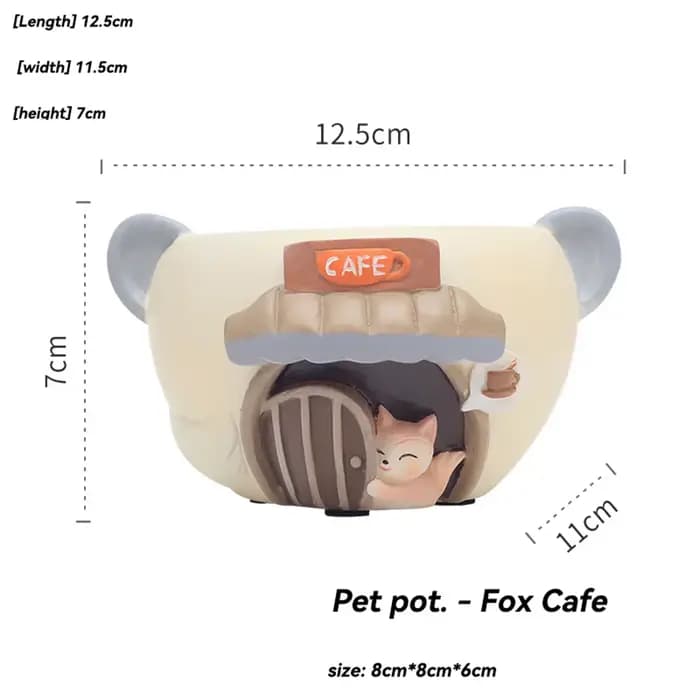 1 pièce Pot de fleurs en résine motif animal de dessin animé pour plantes succulentes, décoration de