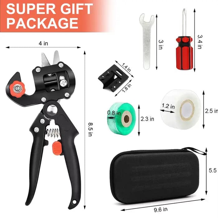 Kit d'outils de greffage de jardin 2 en 1, 2CM / 3CM, Film de greffage, ciseaux de greffage, branche