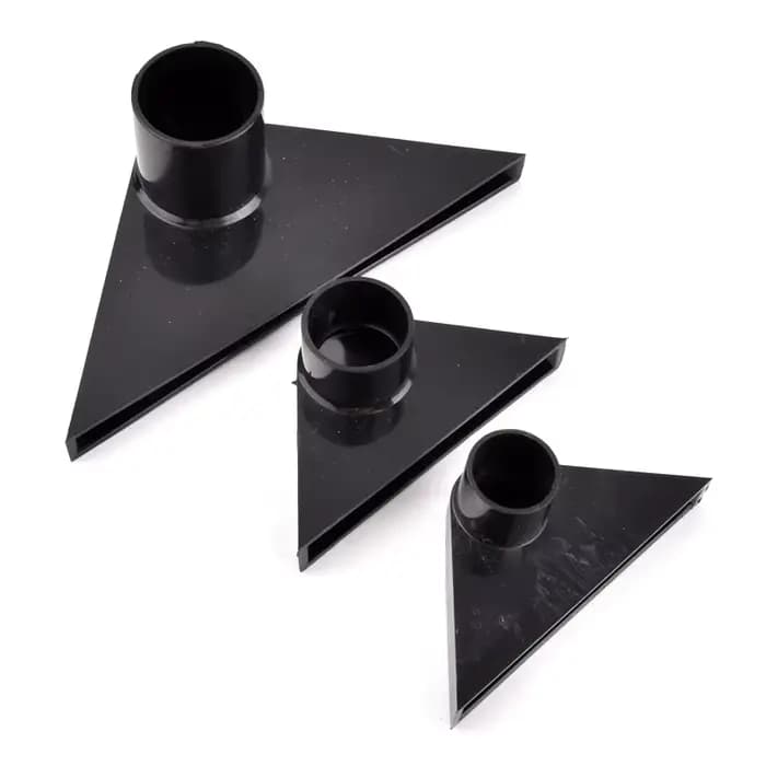 Connecteur de tuyau en PVC noir, coude droit, Joints en T, raccords de Tube de Drainage d'aquarium, 