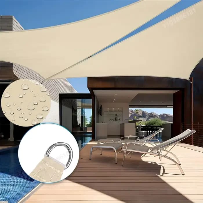 Voile d'ombrage triangulaire multi-tailles, imperméable, pour jardin extérieur, Patio, fête, protect