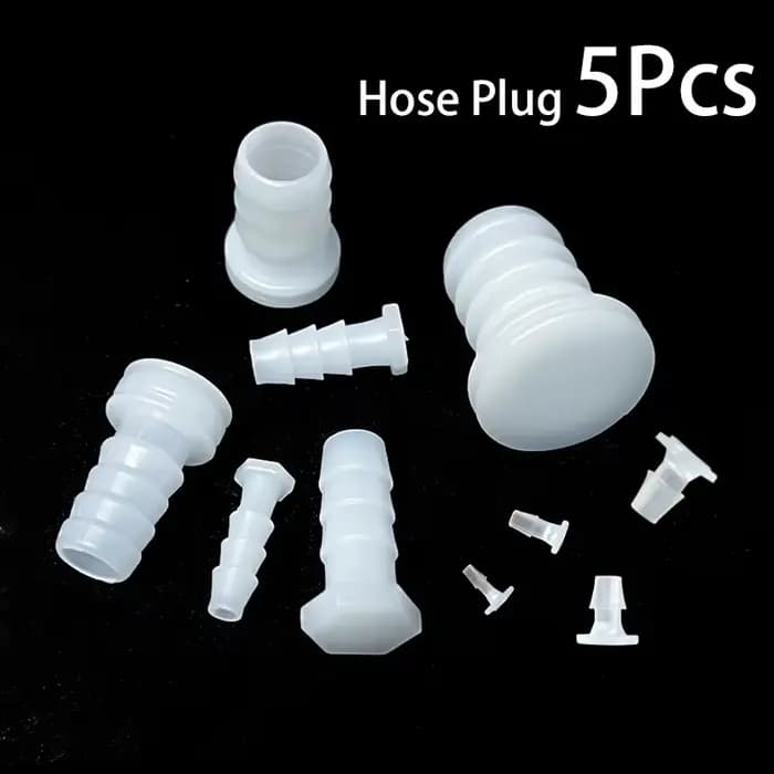Bouchon de tuyau en plastique, 5 pièces, inverseur d'eau, bouchon de tuyau d'arrêt de débit, tube en