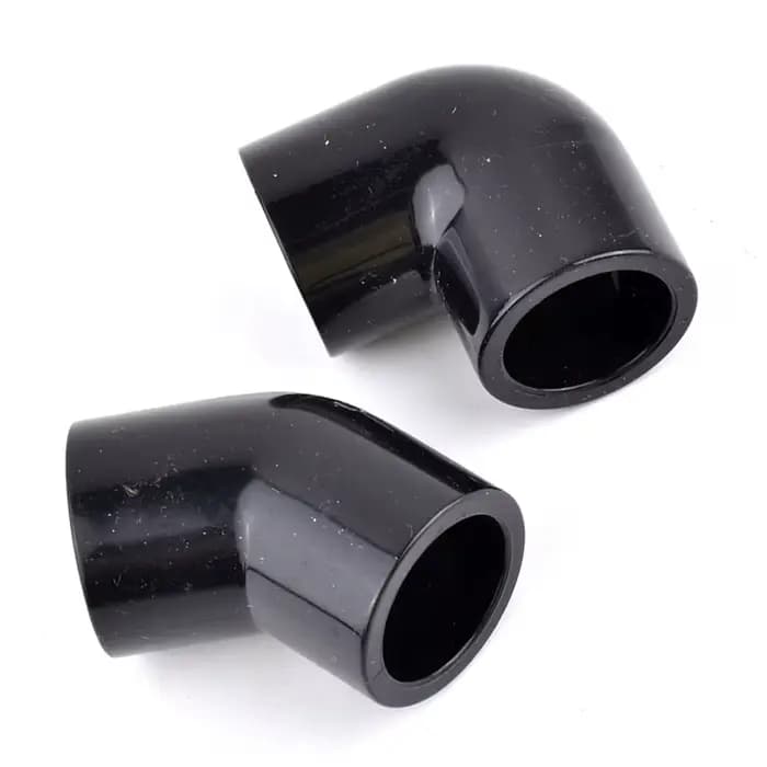 Connecteur de tuyau en PVC noir, coude droit, Joints en T, raccords de Tube de Drainage d'aquarium, 