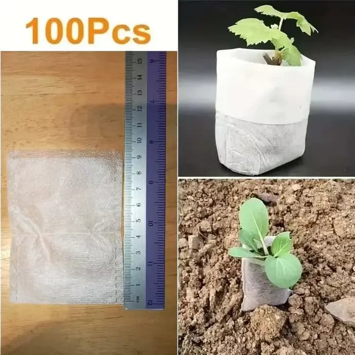 Sacs de pépinière non tissés en tissu bionickel ables, pots de semis, poudres de plantes, fourniture
