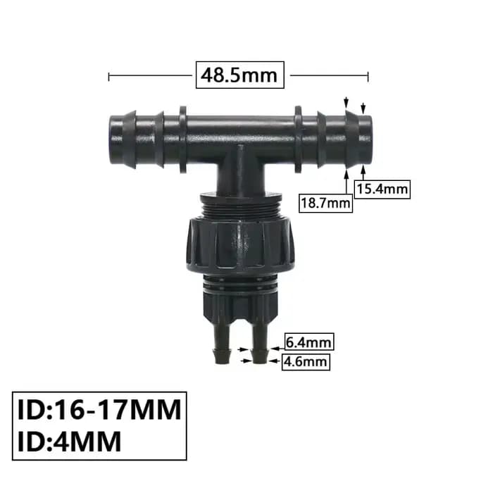 Connecteur de Tuyau en Plastique, Mathiateur de Tuyau en T, Système d'Irrigation Goutte à Goutte, Ra