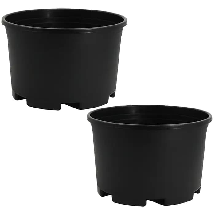 Pots de fleurs en plastique Extra larges de 30cm de diamètre, 2 pièces, avec trous de Drainage, pour