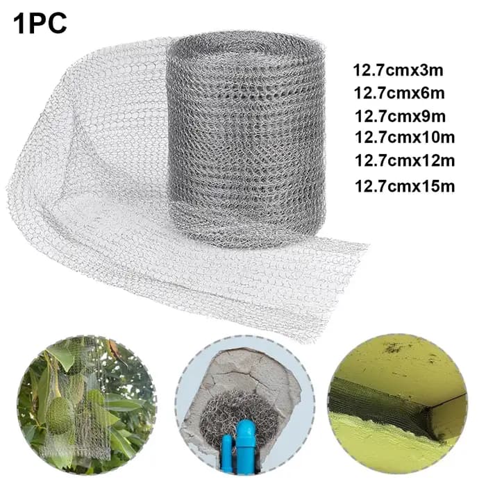 Fil de lapin 3/6/9/10/12/15M, Protection des rongeurs, filet de jardin en maille d'acier inoxydable 