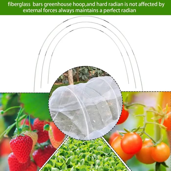 Cerceaux de serre de jardin 25/50 pièces, cadre de Support en fibre de verre sans rouille pour Suppo