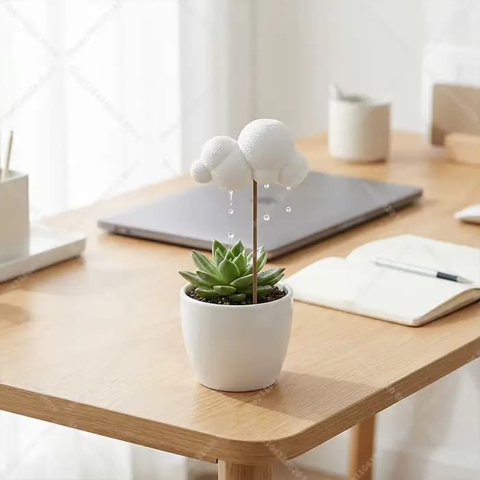 Piquet d'arrosage automatique en forme de nuage mignon pour plantes en pot, dispositif d'arrosage po
