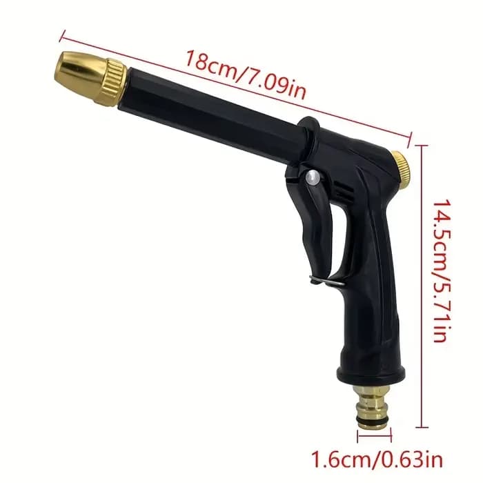 Pistolet à mousse haute pression avec buse réglable, connecteur de tuyau d'arrosage rotatif, pulvéri