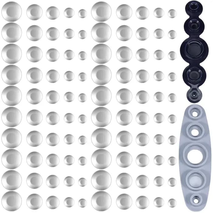 Kit de boutons de couverture avec outils, 100 ensembles, boutons de taille pour couvrir les boutons 