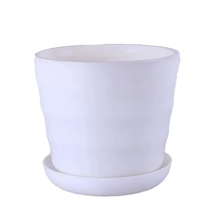 Pot de fleur en plastique coloré avec plateaux, plante verte, plante succulente, pot de fleurs, déco