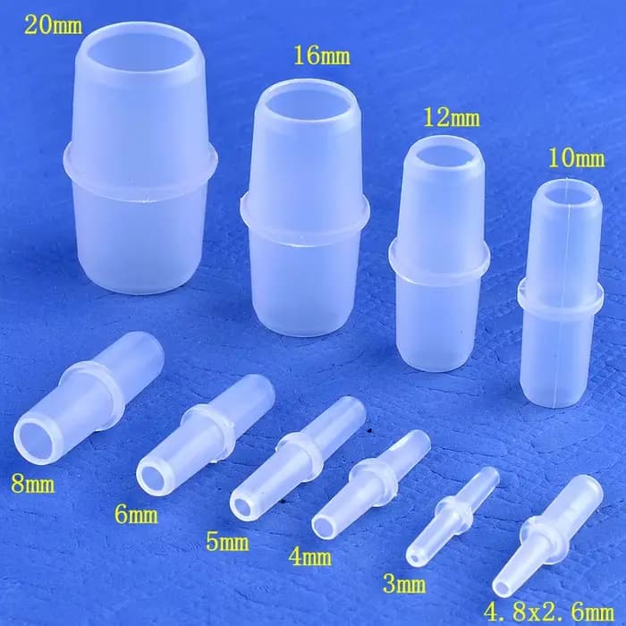 5 ~ 200 pièces bouche plate directe 3 ~ 20mm tuyau en plastique connecteurs de diamètre égal Aquacul