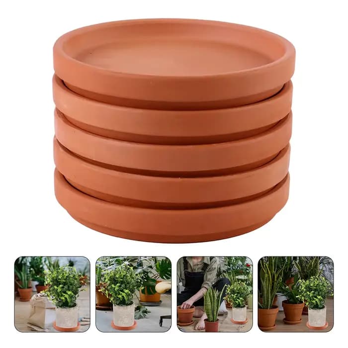 Pot de plante en terre cuite pour argile céramique, pot de fleurs en pot, plateaux de jardinière, pl