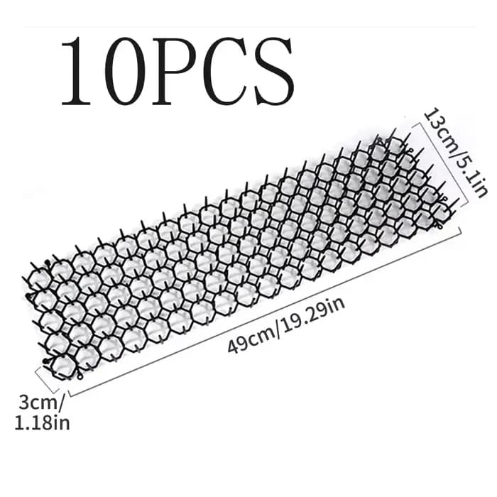 Lot de 10 tapis anti-chats à picots pour jardin, répulsif pour chats, tapis dissuasif, répulsif exté