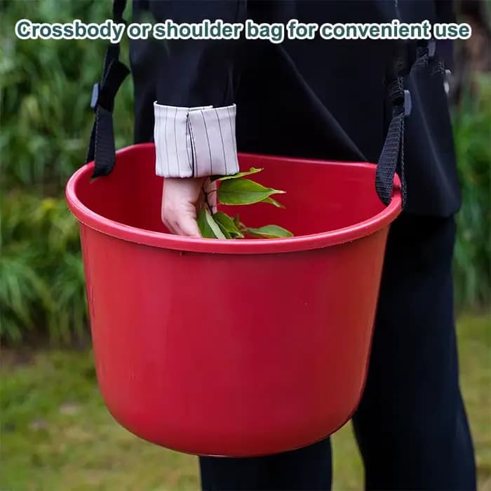 Seau de cueillette de fruits ergonomique multifonctionnel, sac de transport pour la récolte, pour l'agriculture et le jardin en extérieur, support pratique pour engrais