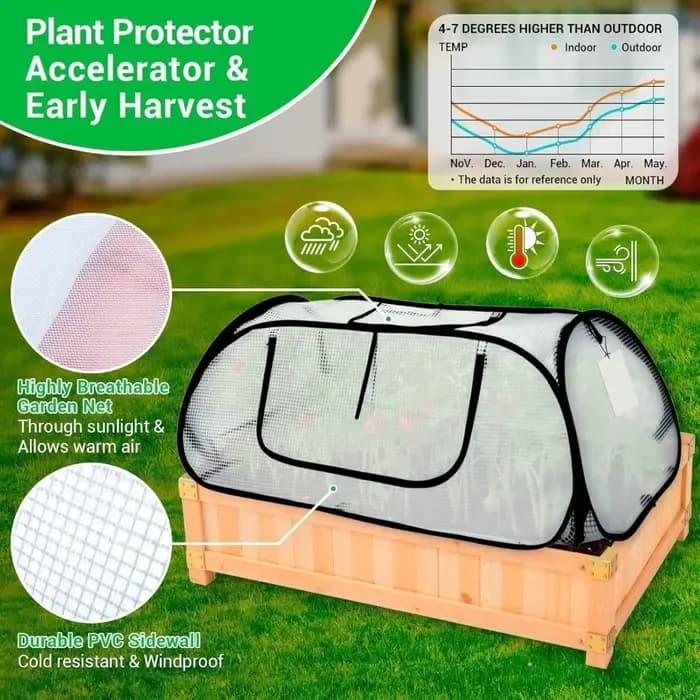 Couverture de protection pour plantes en maille PVC transparente, imperméable, respirante et isolante pour serre de jardin