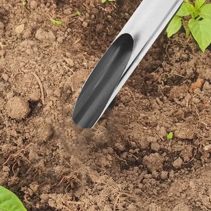 Cuillère à terre en acier inoxydable, ergonomique, portable, petit outil de jardinage pour la plantation, le creusement, le désherbage, la plantation de bonsaï, cuillère à terre pour potager