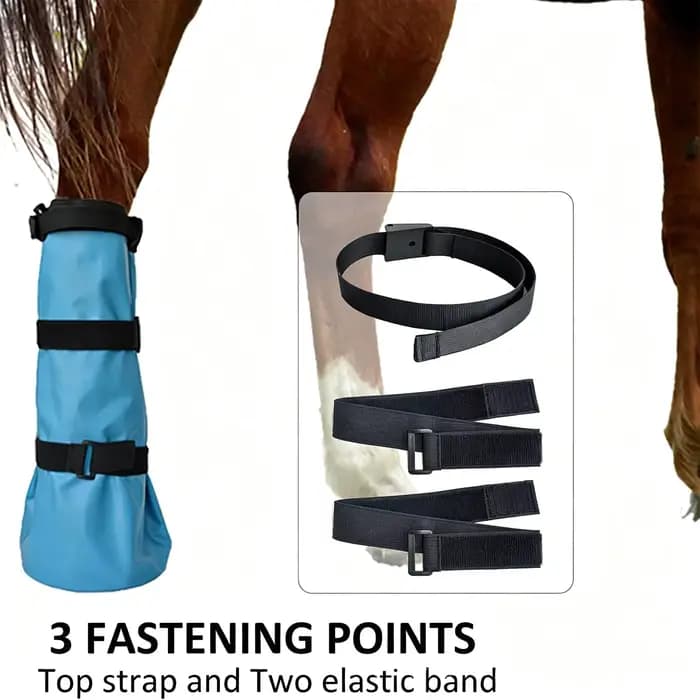 Bottes de protection pour chevaux avec coussinet en EVA, bandages pour pattes de cheval, bottes de trempage pour le traitement des abcesses et de la thrusse chez le bétail équin