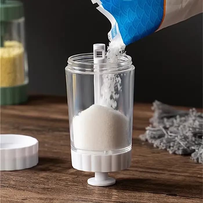 Bocaux à épices en plastique transparent