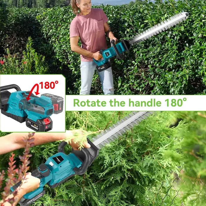 NewBeny taille-haie électrique avec affichage LED 3000 tr/min tondeuse sans fil scie de taille tondeuse à gazon outil de jardin pour batterie 18 V-21 V