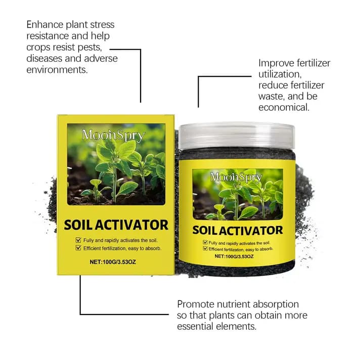 Activateur de sol pour jardin – Engrais pour plantes tout usage qui desserra le sol compacts et les fournitures