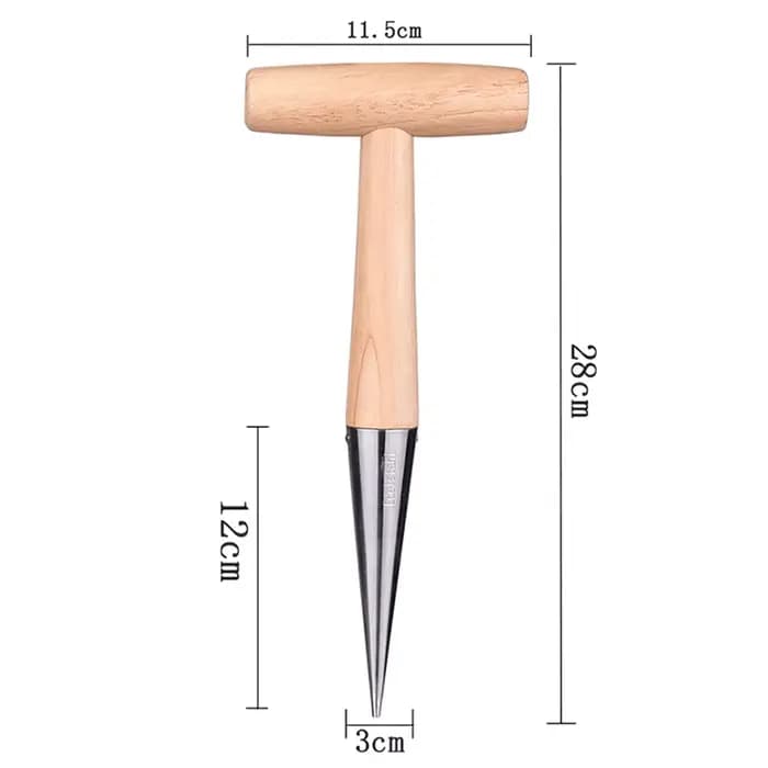 Outils de jardinage en bois pour la plantation de graines et d'ampoules