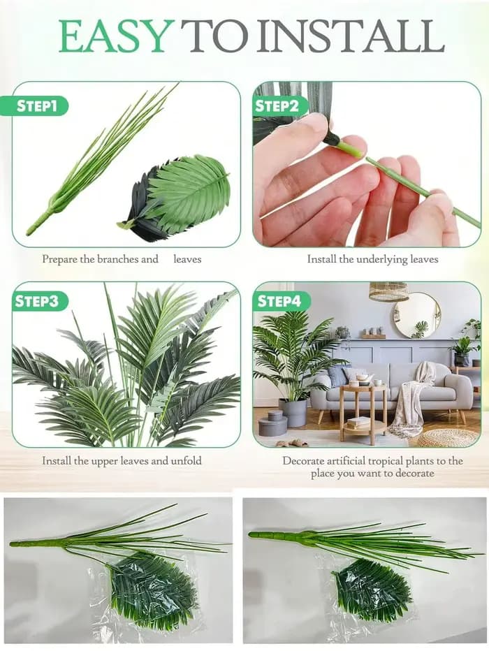 Grande plante artificielle de palmier Areca en Pot