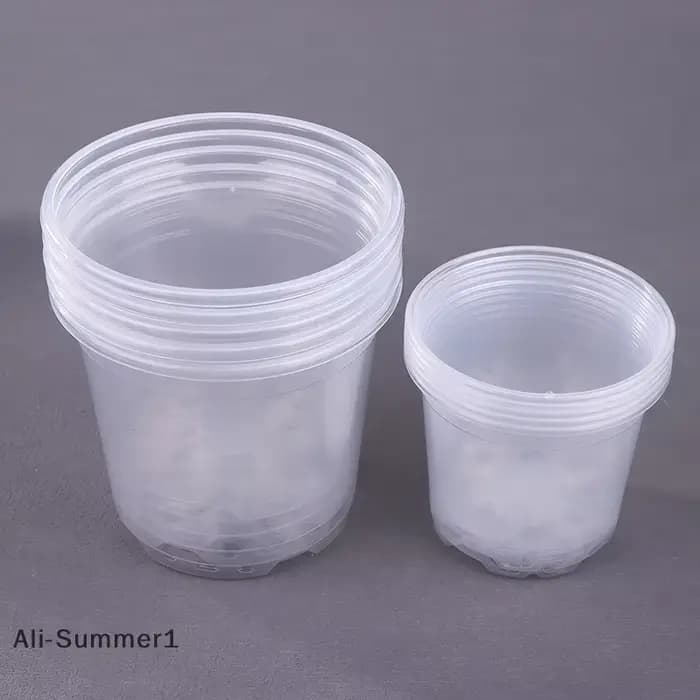 Pot de fleurs en plastique Transparent