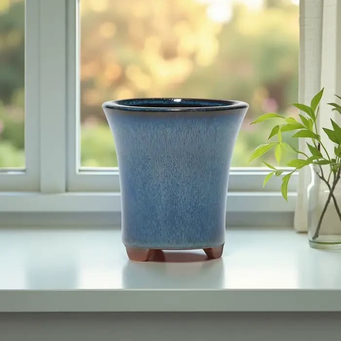 Pots de fleurs en céramique avec trou de vidange, trous de vidange pour éliminer l'excès d'eau, conception pour balcon, salon, chambre à coucher