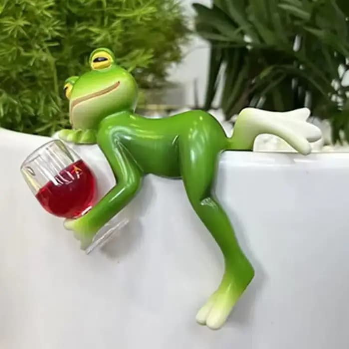 Pot de fleur suspendu en forme de grenouille