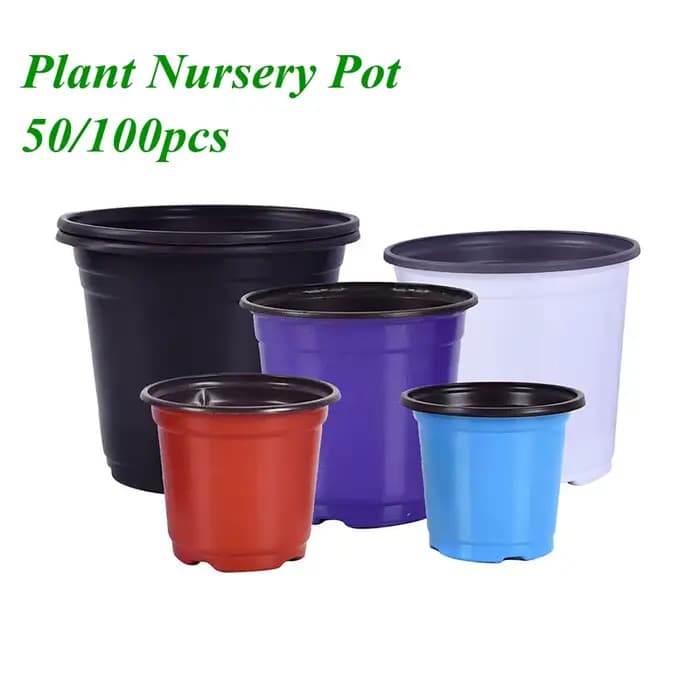50/100 pièces Pot De Fleurs En Plastique Grow Box Chute Degré escalade Accueil Jardin Plantes Pépinière Tasse
