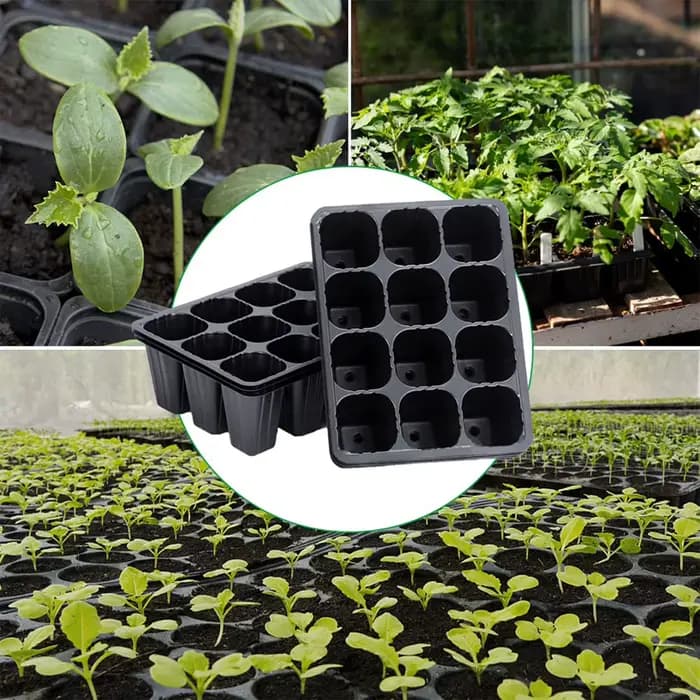 Pots de semis de légumes à 12 trous avec trou inférieur