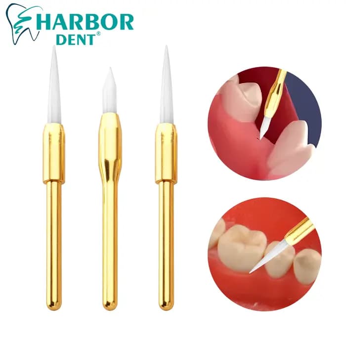 Tondeuse dentaire en céramique pour tissus mous, pour la rétraction gingivale et la coupe des gencives hyperplastiche, pointe d'implant dentaire