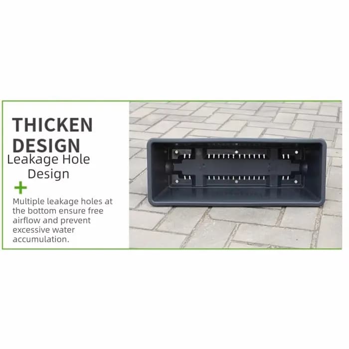 Lot de 3 jardinières rectangulaires en résine