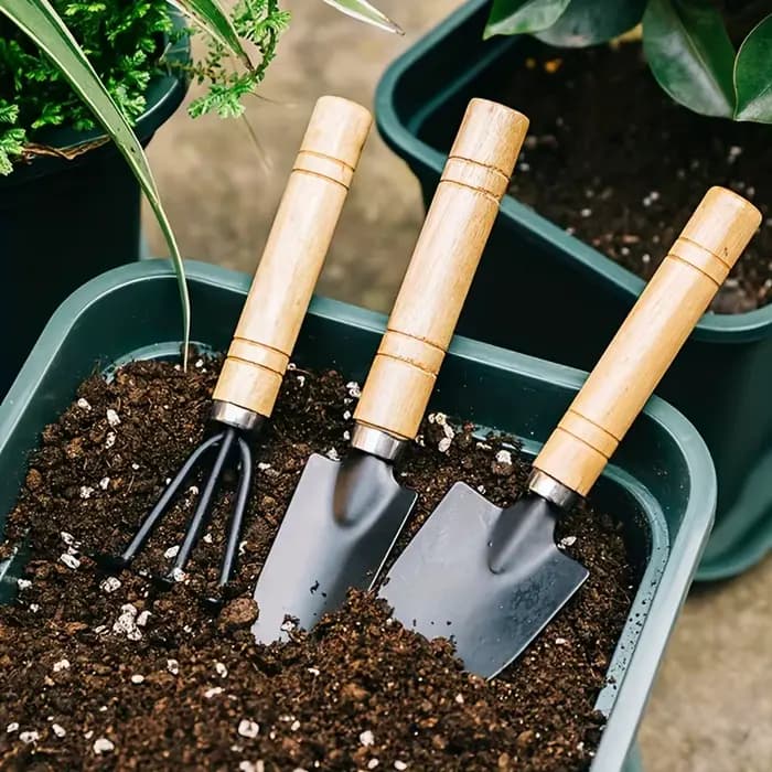 Ensemble d'outils de jardinage avec truelle et pelle