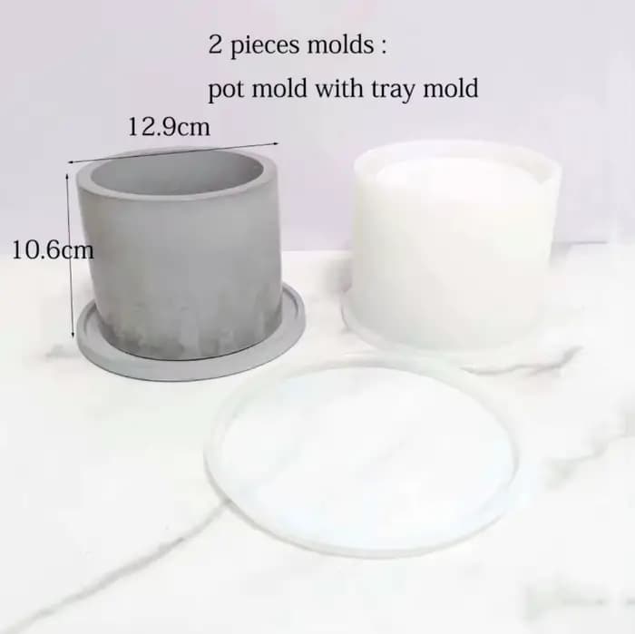 Grands moules en silicone pour pot de fleur en terrazzo